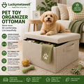 Luckymetawell™ Pet Toy Organizer Ottoman